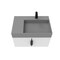Castello Usa Amazon 30-inch White Right Vanity Set with Gray Top and Black Handles CB-MC-30W-BL-2056R-GR - alternate 2